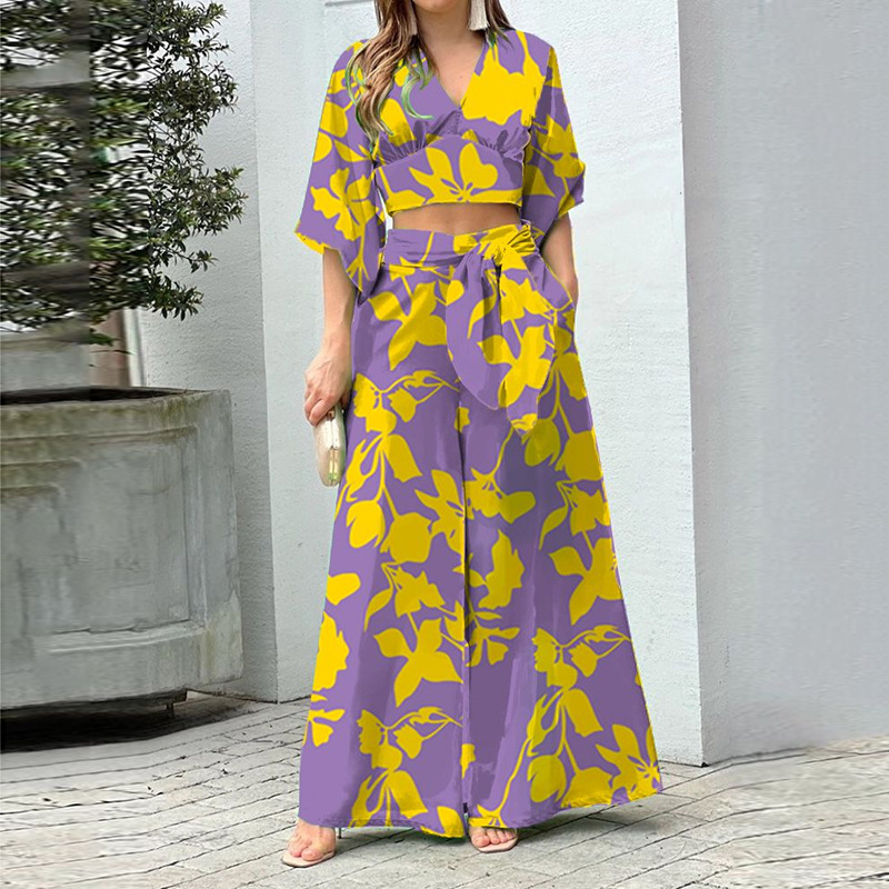Purple and yellow print